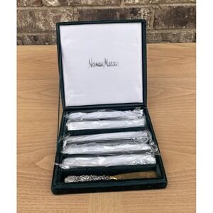 Vintage Neiman Marcus Set Of 6 Godinger Silver Gold-Tone Cheese Knives NWT